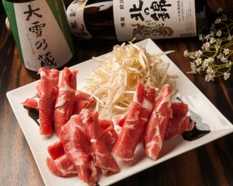 11月限定☆厚切りカットが自慢☆北海道産・生ラムしゃぶしゃぶ100分食べ飲み放題4,160⇒3,880円