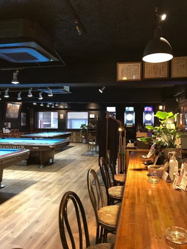 Enjoy delicious food and drink with billiards and darts