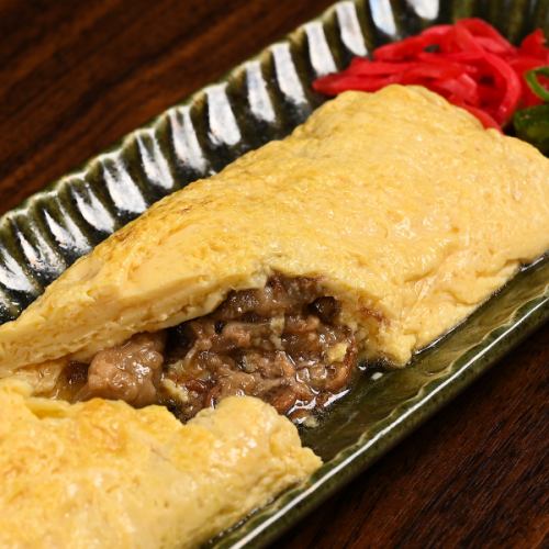 牛すじ煮込みを包んだだし巻