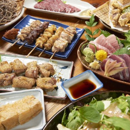 [从冈川站步行7分钟]可以以合理的价格享用烤鸡肉串，烤鸡肉串和生鱼片的餐厅♪