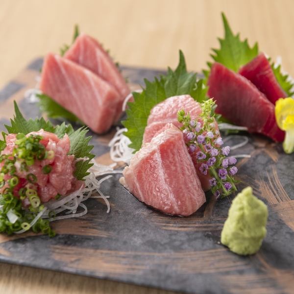 Assorted real tuna for an unbelievable 1,100 yen (tax included)!! Order rate over 80%!!