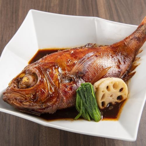 Simmered red sea bream