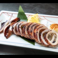 Grilled whole squid