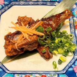 Kokura specialty: boiled sardines in rice bran
