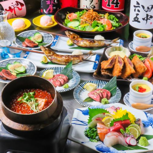 【適合各種聚會！ 】本店招牌肥美沙丁魚和炸半熟竹莢魚等令人滿足的套餐！