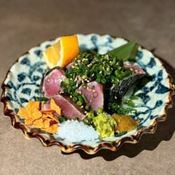 Charcoal seared bonito