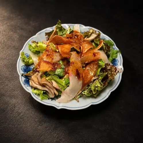 도미와 가을 야채 안주 샐러드 -마마 드레싱-