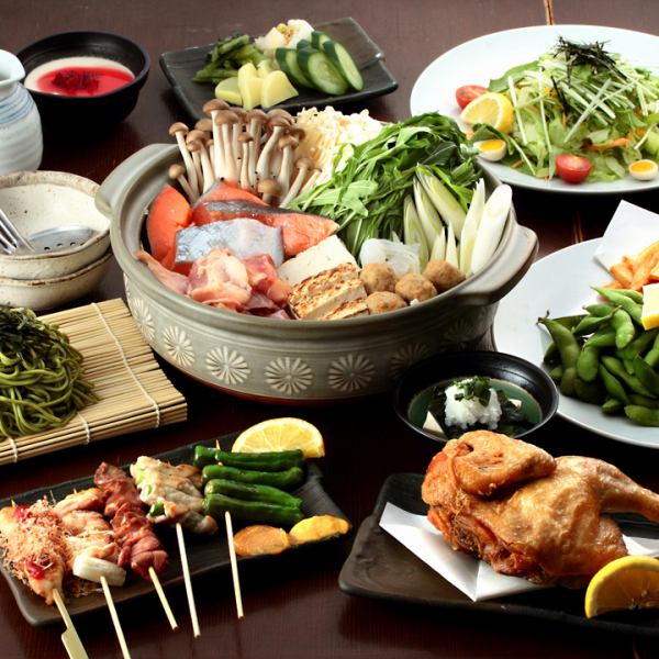 [Extremely satisfied ◎ Comes with a hot pot of your choice! 《9 dishes in total》Premium Banquet Course: 5,500 JPY (incl. tax)]