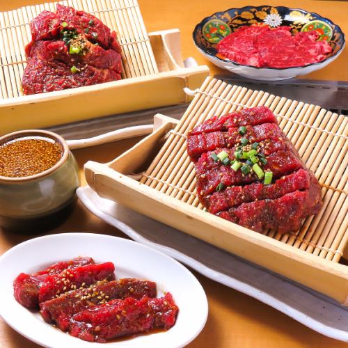 笑福焼きなど、注文後に切るこだわりのお肉をご提供！