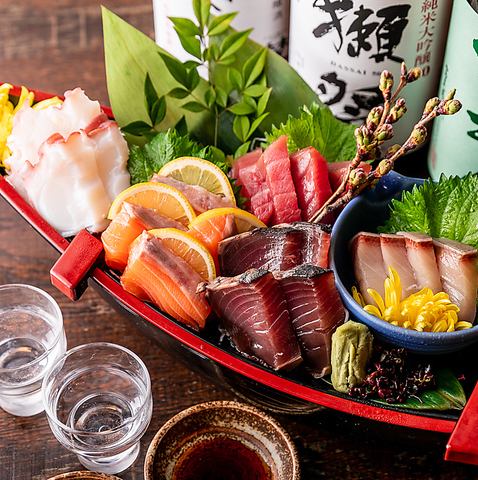 We are particular about the fish♪ Fresh! ``Assortment of 5 types of fresh fish sashimi''