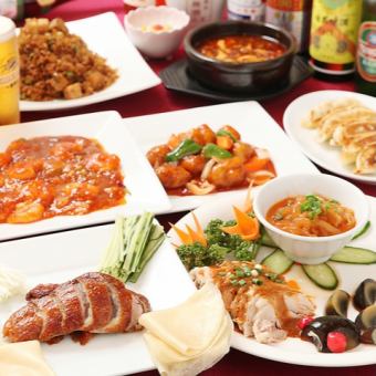 【美味】B套餐：北京烤鸭虾套餐（共10道菜）