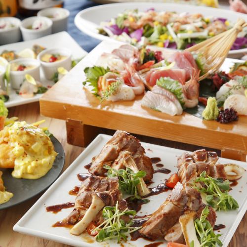 <Until 11/18> {Private room guaranteed} [Seasonal Taste Course] 7 dishes in total, 2 hours all-you-can-drink included 4950 yen ⇒ 4500 yen (tax included)