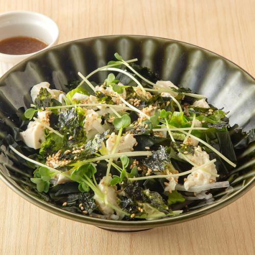 Sanriku young shoots and crumbled tofu salad [serves 3-4]