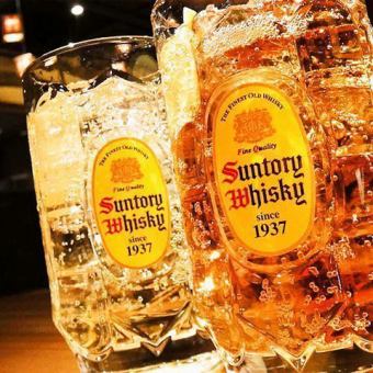 90 minutes, all-you-can-drink with draft beer and highballs 2980 yen → 1980 yen