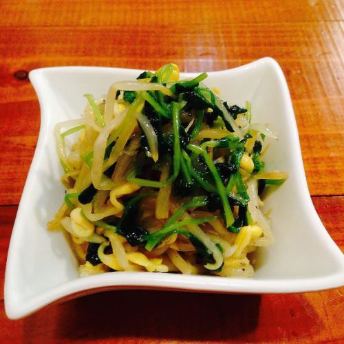 Bean sprouts and bean shoots namul