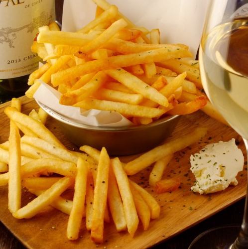 Spilled French fries
