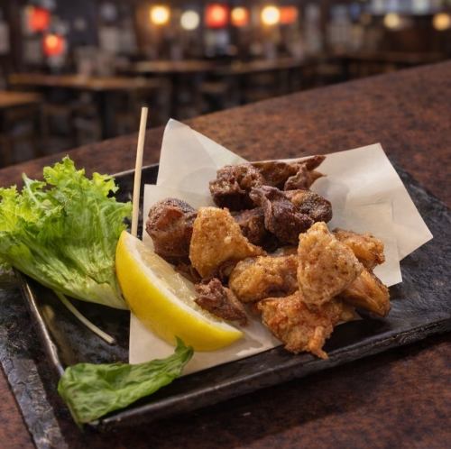 砂肝とぼんじりのしお素揚げ