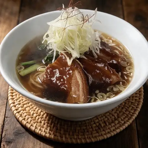 Braised pork belly soba