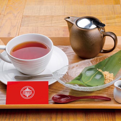 Mulesna tea dessert set (crystal warabi mochi)
