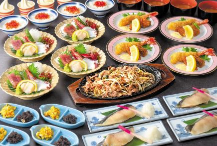 【生寿司、鉄砲汁など海の幸を堪能】飲み放題付き(生ビールあり)8,000円コース《全8品》