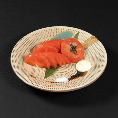 トマトスライスと旨い塩