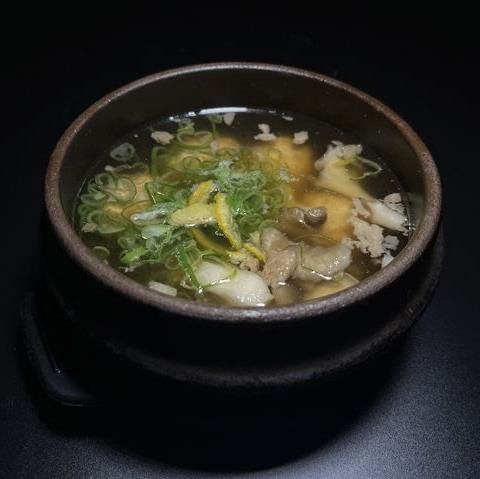 地鶏つみれとキノコの柚子小鍋