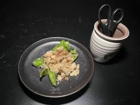 烤万愿椒配柚子醋