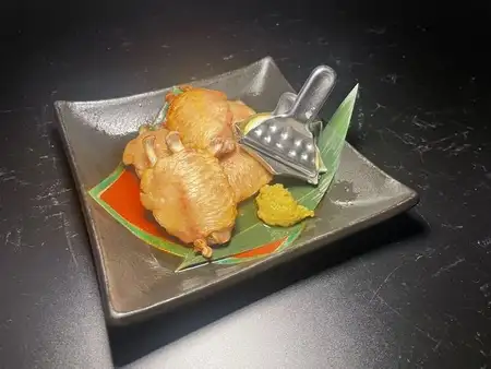 烤鸡翅（风干过夜）配柚子醋