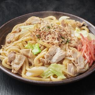 Hakata specialty: Yakisoba (fried udon noodles)