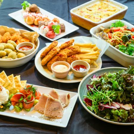 【宴会や女子会に◎】料理全7品　  ブルー・リトリートプラン　4,980円（税込）