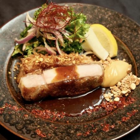 沖縄県産豚ロースのソテー アジアン BBQ ソース