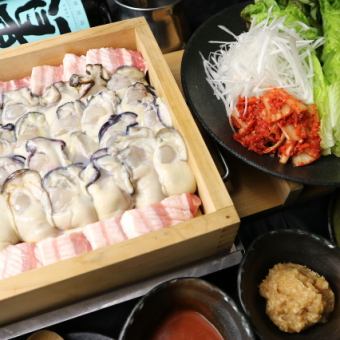 NEW!【双重刺激！海织牡蛎负鼠宴会套餐】6道菜5,500日元！
