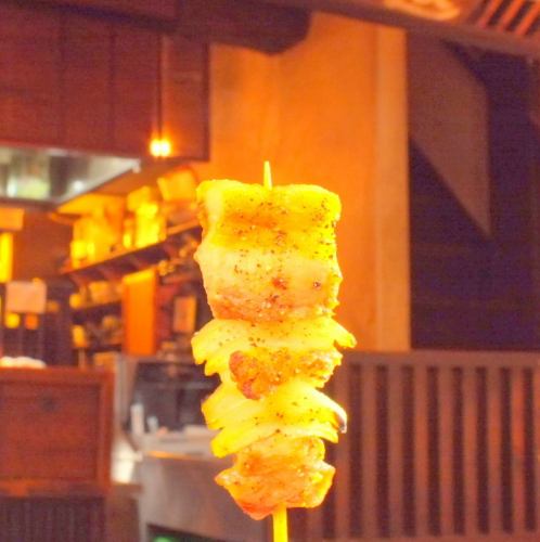"Yakitori".Please eat it without skipping from the skewers!