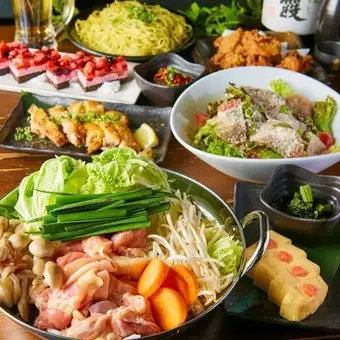 「장인 코스」기간 한정의 닭고기 냄비 포함 플랜!