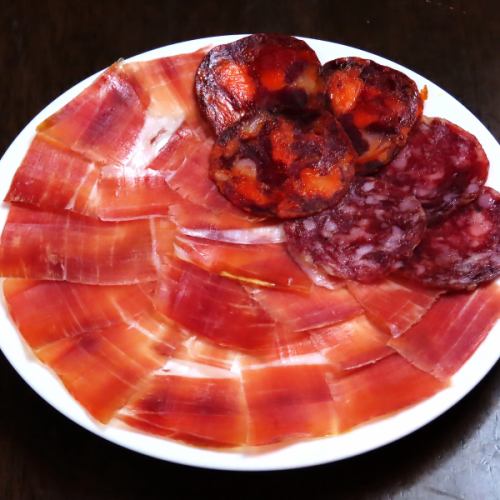 生ハム、サラミの盛り合わせ