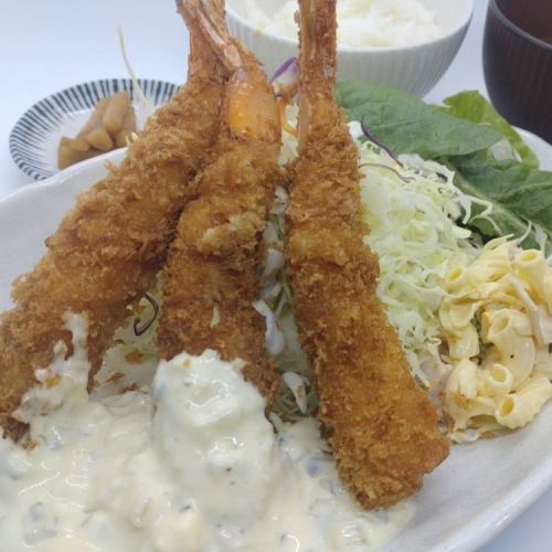 Fried shrimp set meal