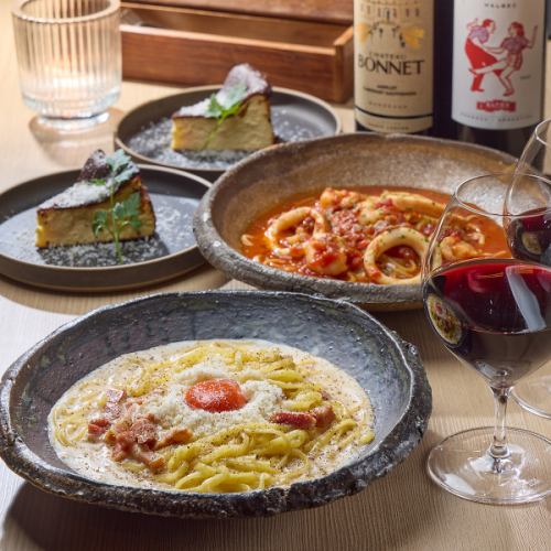 二軒目の〆に。職人が焼く極上たこ焼きと生パスタ