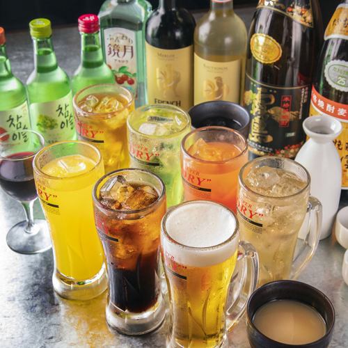 야키토리에 맞는 술을 다수 준비! 막걸리와 차미슬도◎