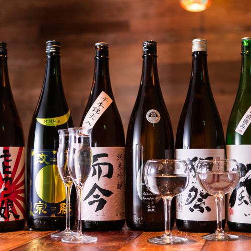 宴会コースは日本酒も飲み放題！