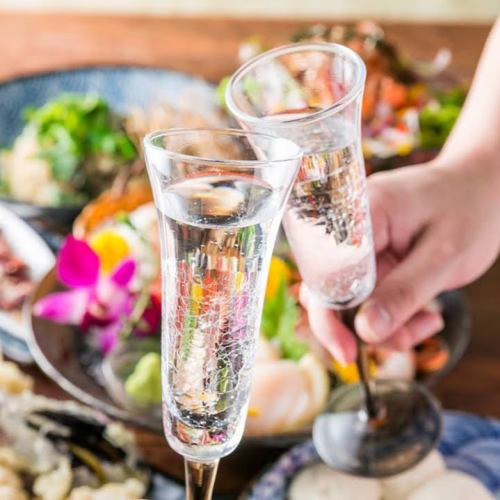 [All-you-can-drink sake♪] For sake lovers and Japanese sake girls' night out♪ There is a 2-hour all-you-can-drink plan that includes 6 types of sake!