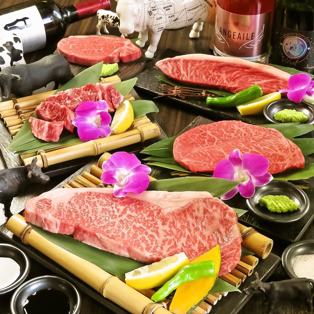 我们每天都购买A4A5日本黑毛牛肉！推荐约会食用，因为您可以不用担心烟就可以吃烤肉了♪