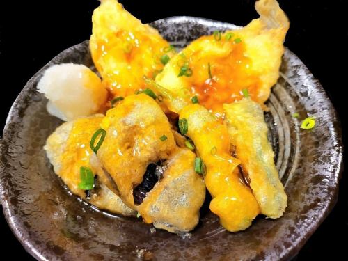 キスと茄子のおろしあんかけ 