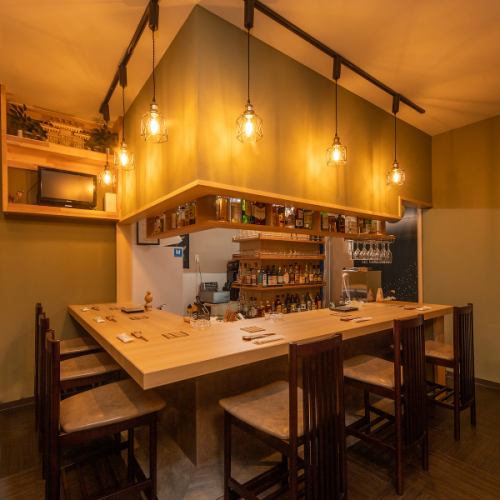 落着くカウンター席