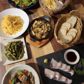 パーティープラン【飲み放題付5000円(税込)】（＋500円でビールも飲み放題可）