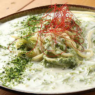 あおさのクリームパスタ