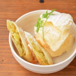 スイートポテト春巻 バニラアイスぞえ