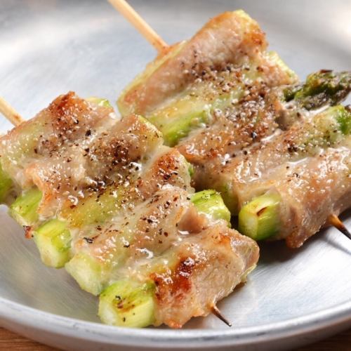 asparagus bacon skewers