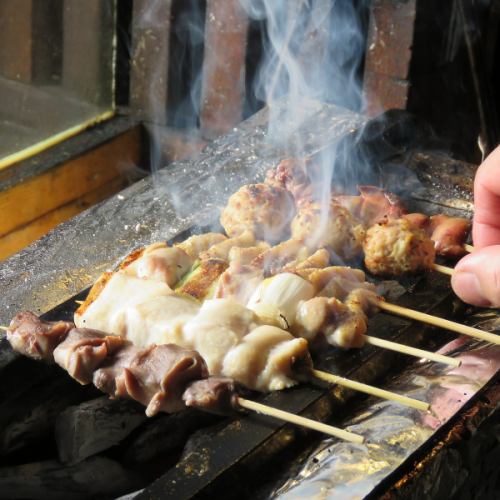 The manager's special skewers start from 150 yen.