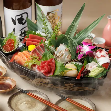 【年末派对/新年派对 | 2小时畅饮】五道菜时令刺身拼盘、炙烤和牛牛柳、海胆鲑鱼籽寿司盛宴 / 共9道菜