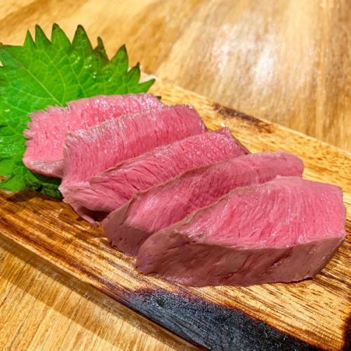 Beef heart sashimi